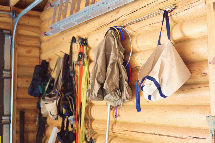 Wall storage for gear