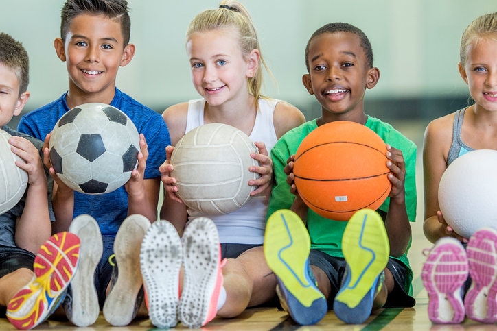 Children playing sports