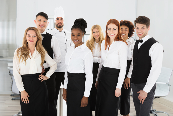 Waitstaff in uniform