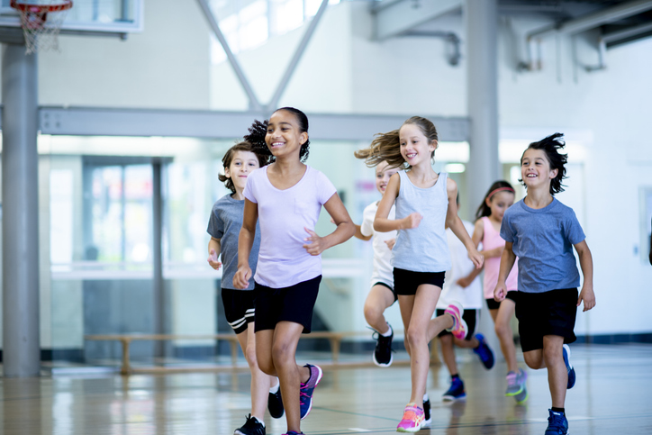 exercising kids