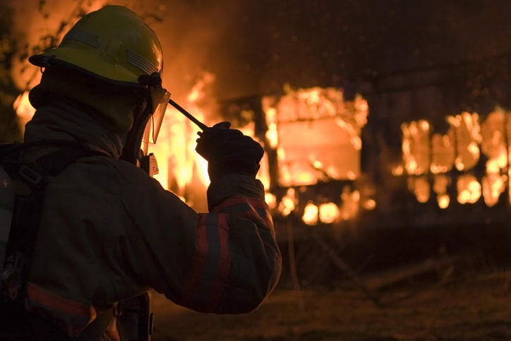 fireman in fire