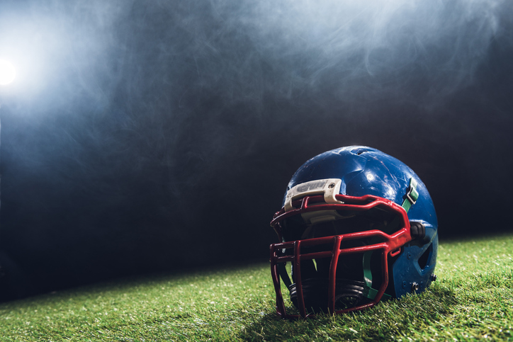 football helmets