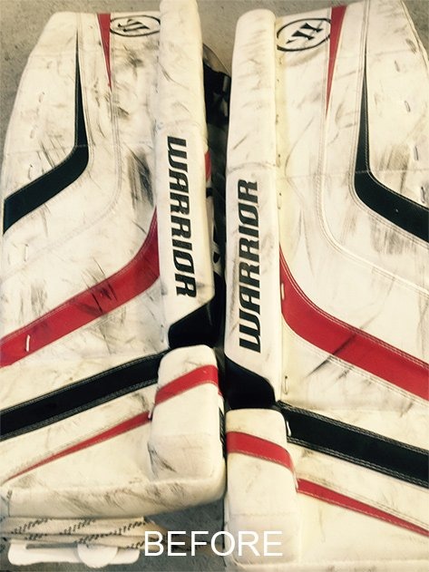 goalie pads before