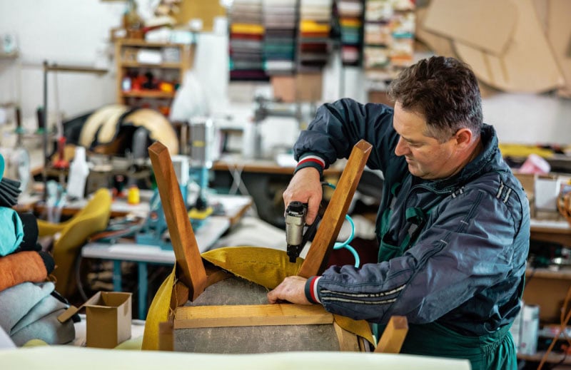 fixing a leather chair