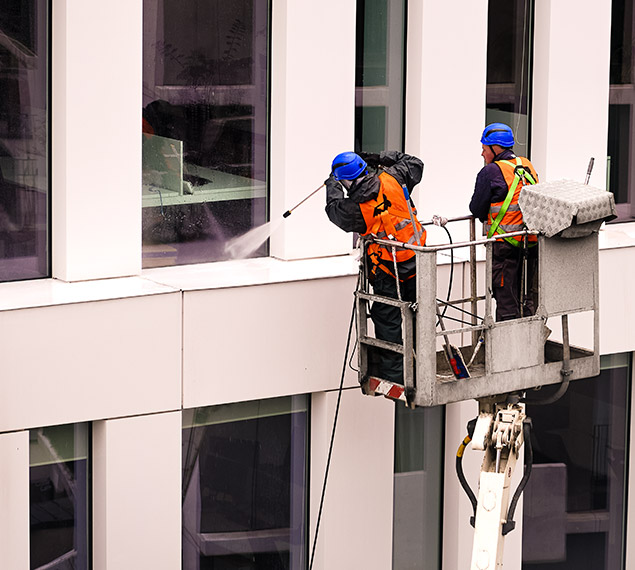Commercial pressure washing