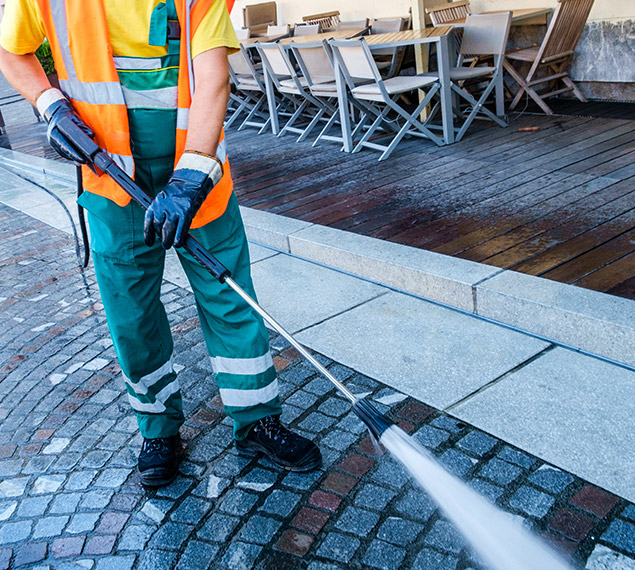 Commercial pressure washing